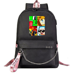 Unspeakable Gaming Frog #1 Shool Bag Backpack USB Charging Students Notebook Bag for Kids Gifts