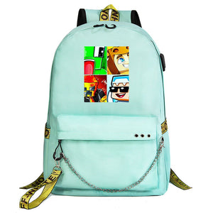 Unspeakable Gaming Frog #1 Shool Bag Backpack USB Charging Students Notebook Bag for Kids Gifts