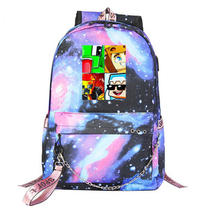 Unspeakable Gaming Frog #1 Shool Bag Backpack USB Charging Students Notebook Bag for Kids Gifts