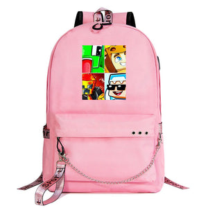 Unspeakable Gaming Frog #1 Shool Bag Backpack USB Charging Students Notebook Bag for Kids Gifts