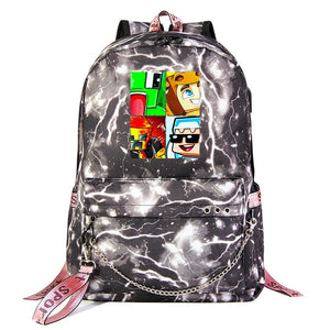 Unspeakable Gaming Frog #1 Shool Bag Backpack USB Charging Students Notebook Bag for Kids Gifts