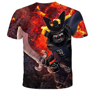Lego Ninjago 3D Printed T-shirts Short Sleeve Shirts for Adults Kids