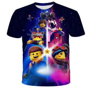 Lego Ninjago 3D Printed T-shirts Short Sleeve Shirts for Adults Kids