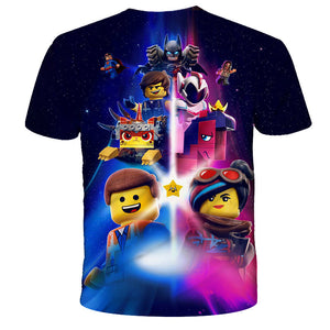 Lego Ninjago 3D Printed T-shirts Short Sleeve Shirts for Adults Kids