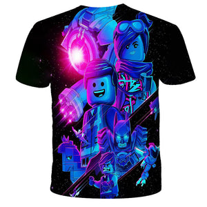 Lego Ninjago 3D Printed T-shirts Short Sleeve Shirts for Adults Kids