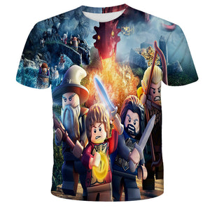 Lego Ninjago 3D Printed T-shirts Short Sleeve Shirts for Adults Kids