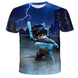 Lego Ninjago 3D Printed T-shirts Short Sleeve Shirts for Adults Kids