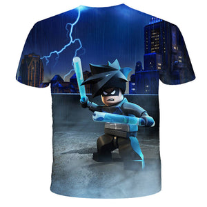 Lego Ninjago 3D Printed T-shirts Short Sleeve Shirts for Adults Kids