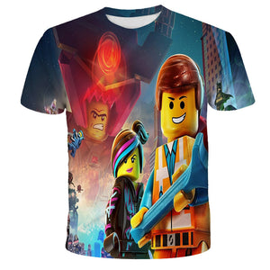 Lego Ninjago 3D Printed T-shirts Short Sleeve Shirts for Adults Kids