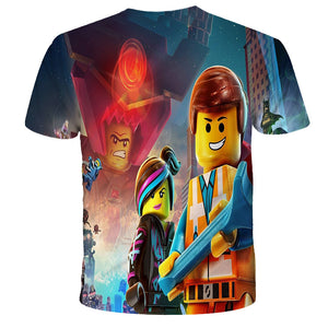 Lego Ninjago 3D Printed T-shirts Short Sleeve Shirts for Adults Kids