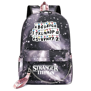 Stranger Things Season 4 Shoolbag Backpack USB Charging Students Notebook Bag for Kids Gifts