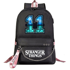 Stranger Things Season 4 Shoolbag Backpack USB Charging Students Notebook Bag for Kids Gifts