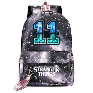 Stranger Things Season 4 Shoolbag Backpack USB Charging Students Notebook Bag for Kids Gifts