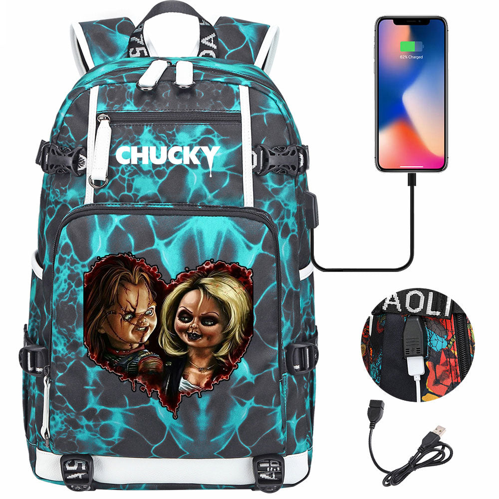 Child's Play USB Charging Backpack School NoteBook Laptop Travel Bags
