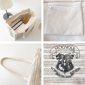 Harry Potter Hogwarts Leisure Canvas Bag One Shoulder with Large Capacity