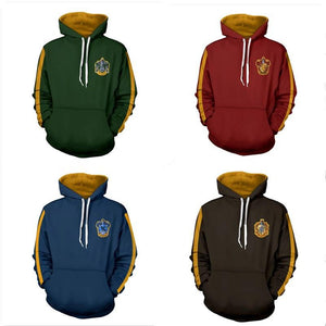 Harry Potter Gryffindor Hufflepuff Ravenclaw Slytherin Hoodie Sweatshirt Sweater Unisex Jacket Coat