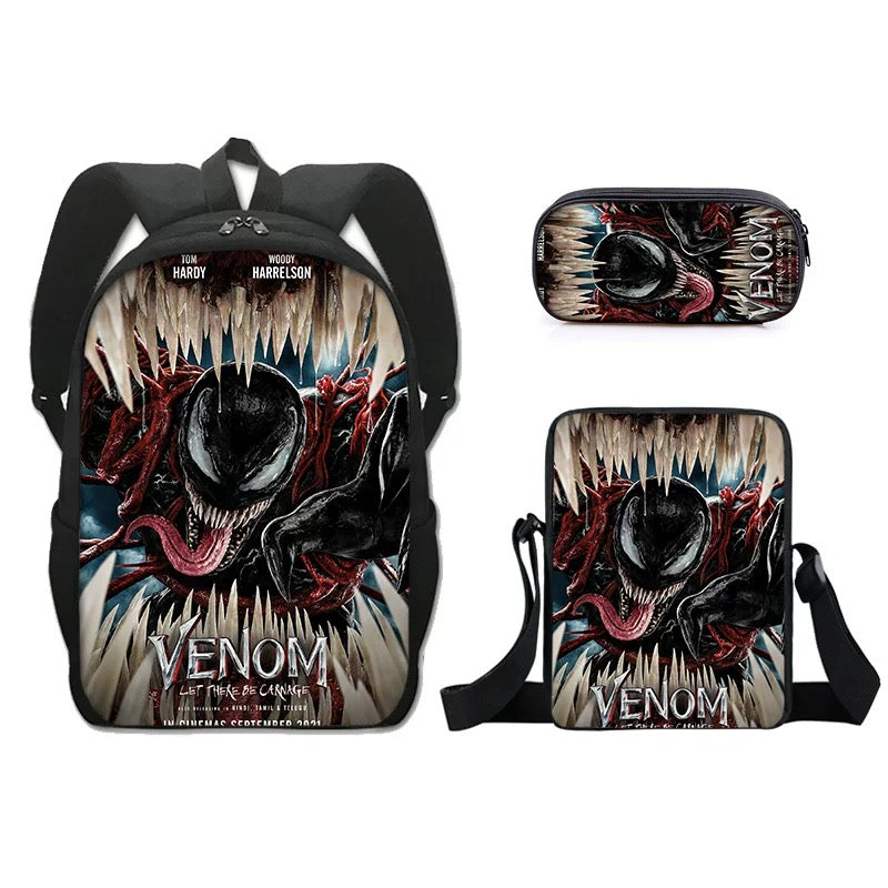 Venom 2 Schoolbag Backpack Lunch Bag Pencil Case Set Gift for Kids Students