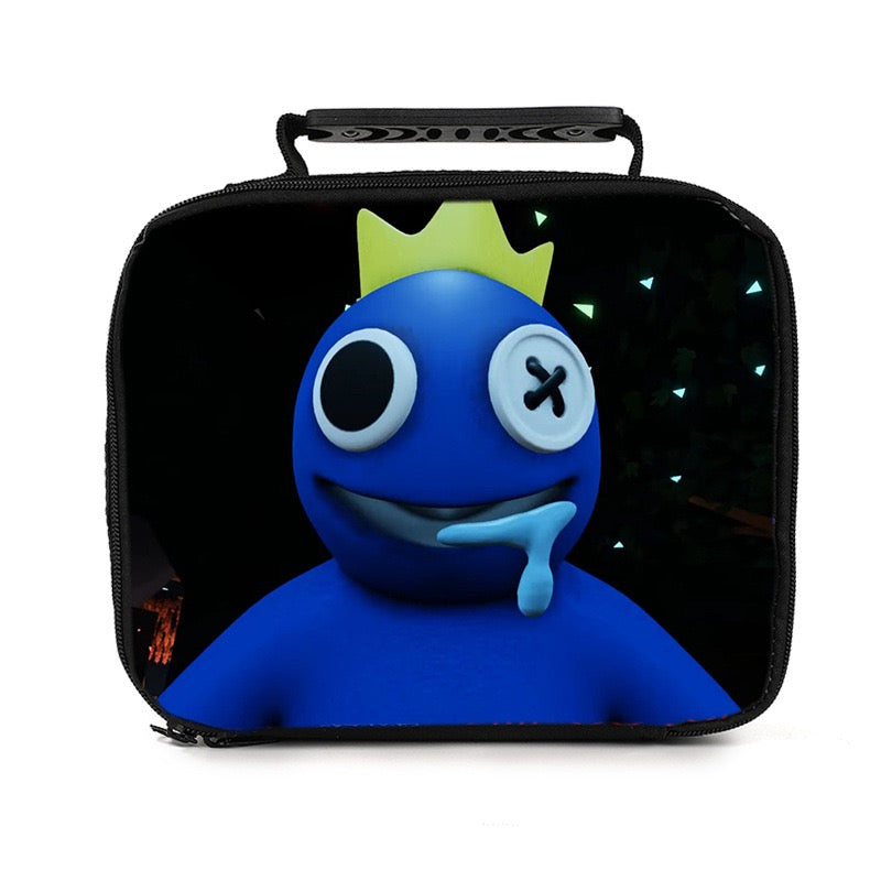 Rainbow Friends PU Leather Portable Lunch Box School Tote Storage Picnic Bag