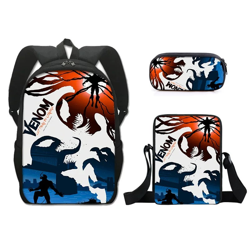 Venom 2 Schoolbag Backpack Lunch Bag Pencil Case Set Gift for Kids Students