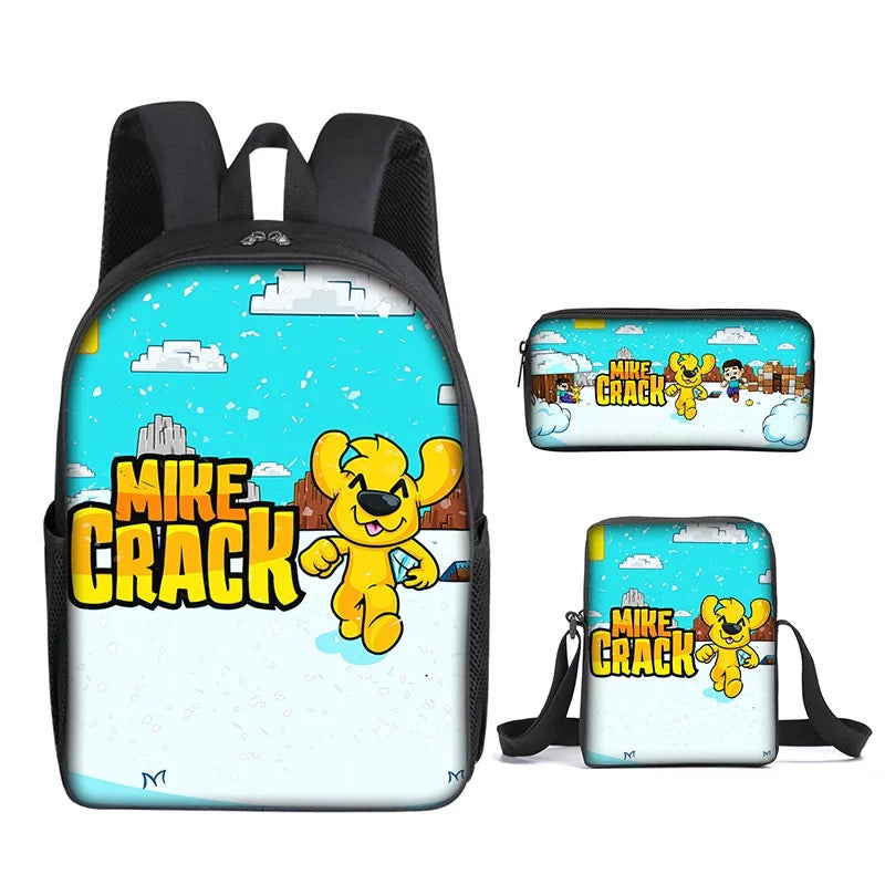 Mikecrack Schoolbag Backpack Lunch Bag Pencil Case Set Gift for Kids Students