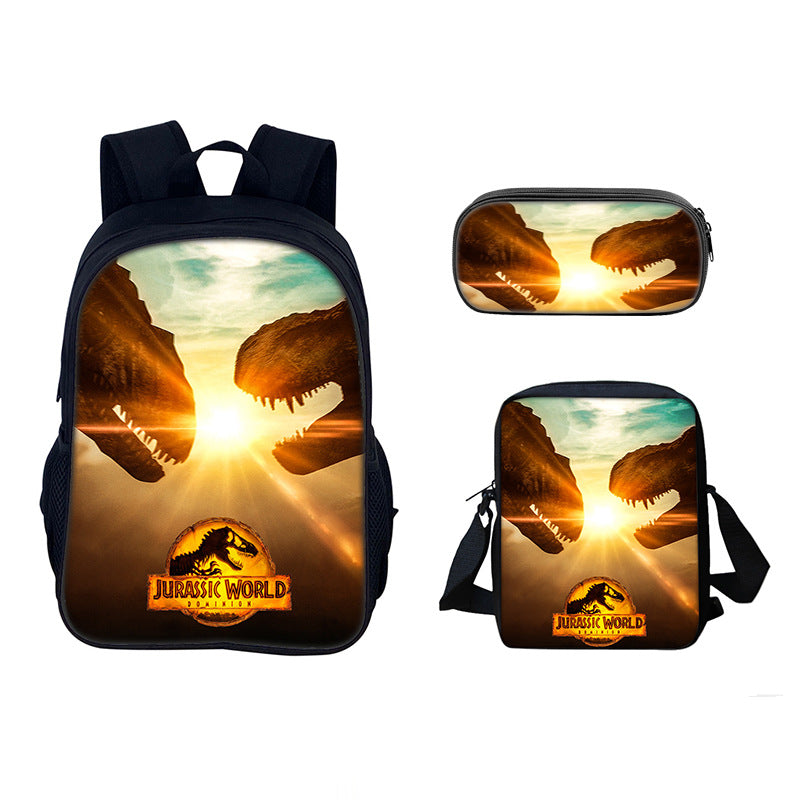 Jurassic World Dominion Schoolbag Backpack Lunch Bag Pencil Case Set Gift for Kids Students