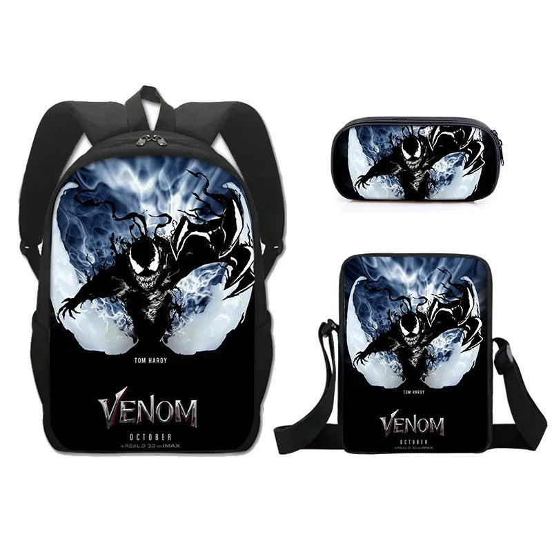 Venom 2 Schoolbag Backpack Lunch Bag Pencil Case Set Gift for Kids Students