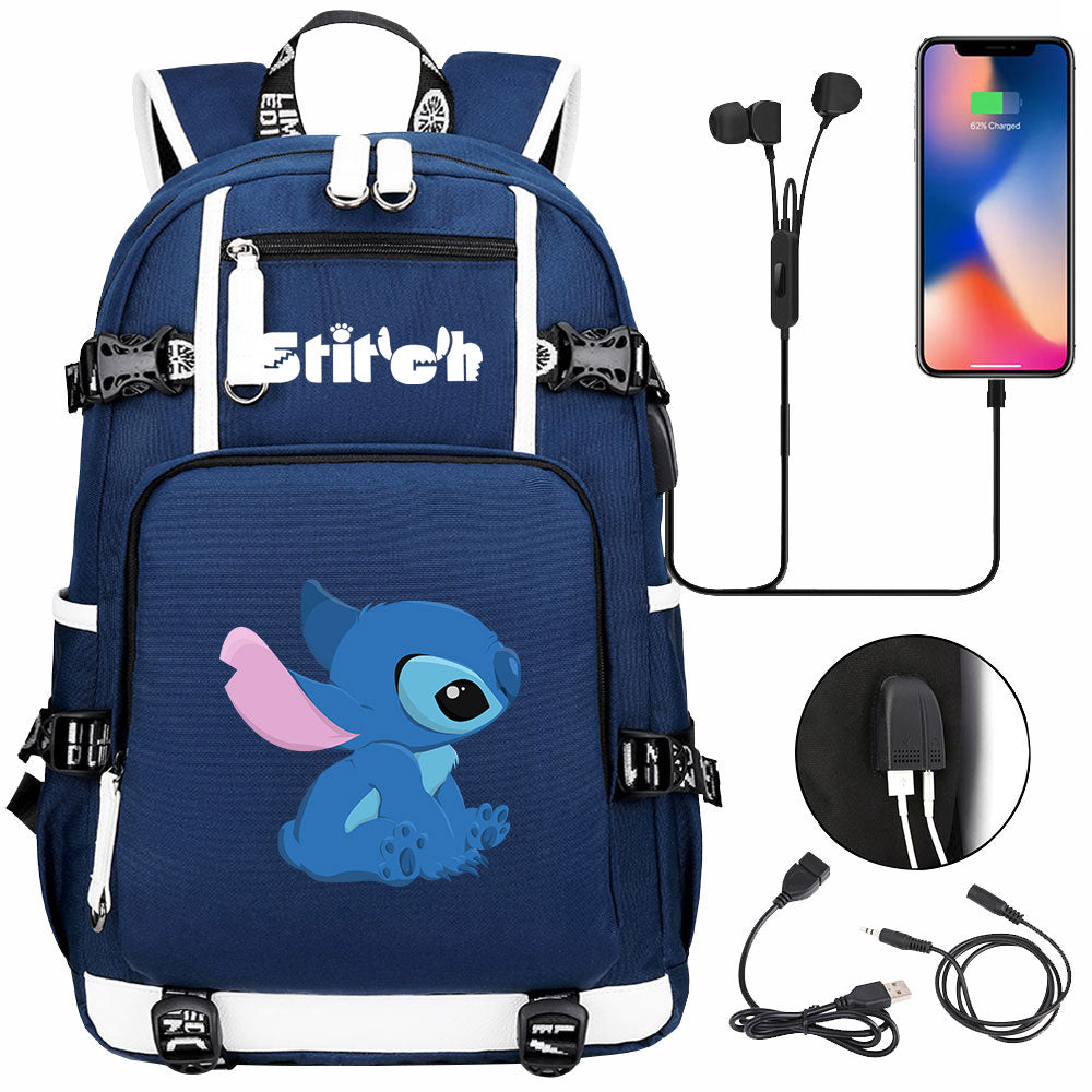 backpack laptop charger Lilo & Stitch Stitch #10 USB Charging Backpack School NoteBook Laptop – BAG PICKY