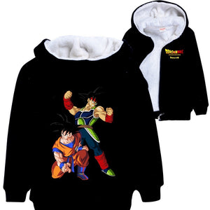 Dragon Ball Pullover Hoodie Sweatshirt Autumn Winter Unisex Sweater Zipper Jacket for Kids Boy Girls