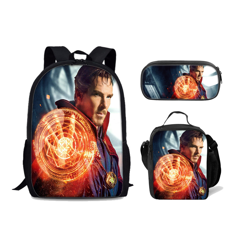 Doctor Strange in the Multiverse of Madness Schoolbag Backpack Lunch Bag Pencil Case Set Gift for Kids Students