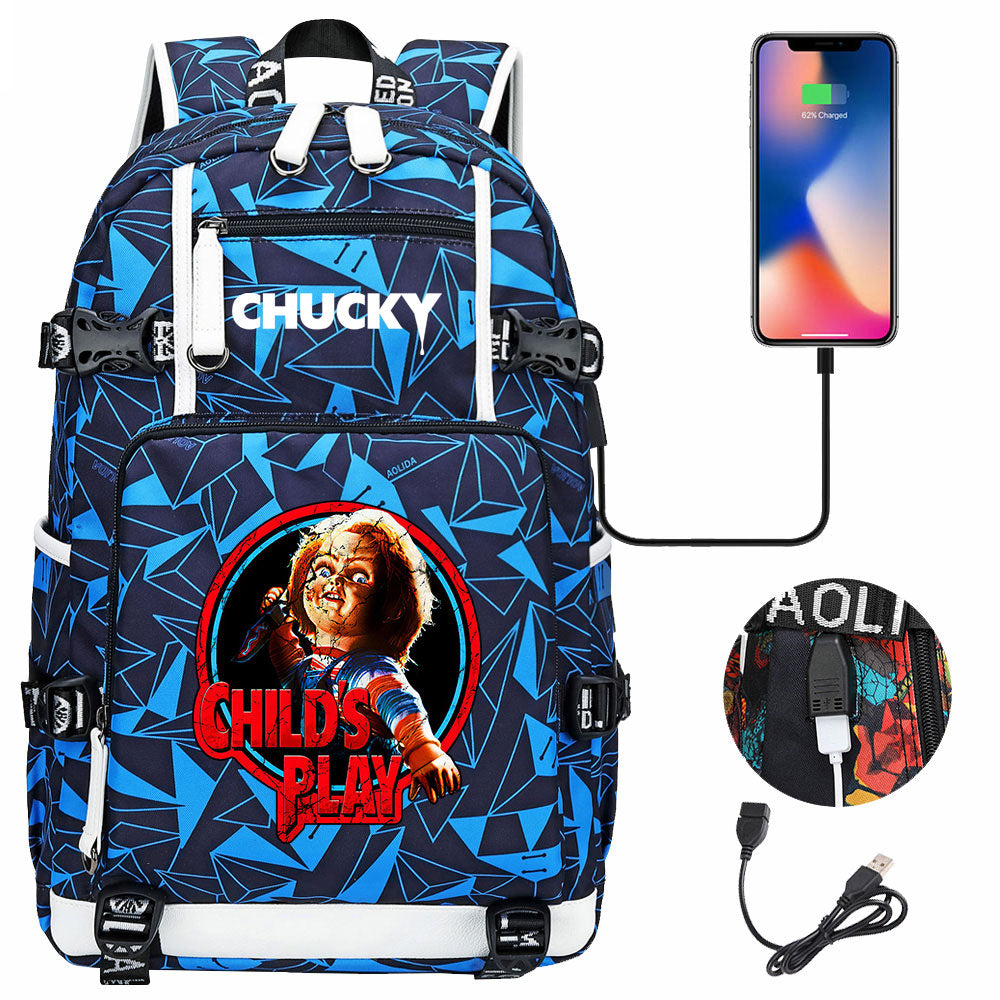 Child's Play USB Charging Backpack School NoteBook Laptop Travel Bags