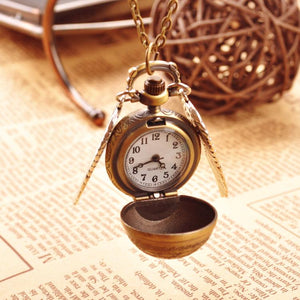 Harry Potter Wing Glob Pocket Watch Necklace Accessories Christmas Gifts Birthday Presents Souvenir