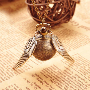 Harry Potter Wing Glob Pocket Watch Necklace Accessories Christmas Gifts Birthday Presents Souvenir