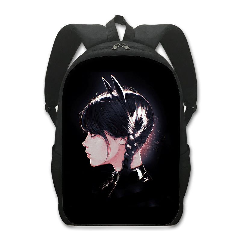 Wednesday Addams Backpack School Sports Bag for Kids Boy Girl