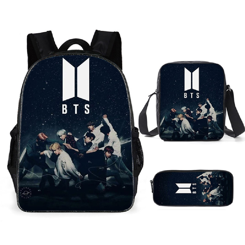 Bangtan Boys BTS Schoolbag Backpack Lunch Bag Pencil Case Set Gift for Kids Students