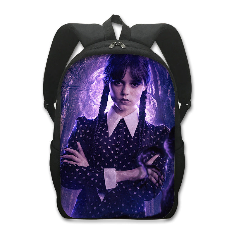 Wednesday Addams Backpack School Sports Bag for Kids Boy Girl