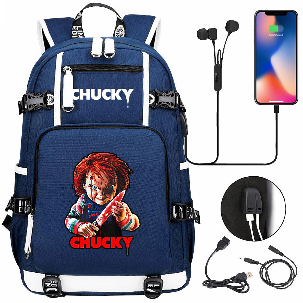 Child's Play USB Charging Backpack School NoteBook Laptop Travel Bags