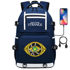 Doctor Strange Eye of Agamotto #3 USB Charging Backpack School NoteBook Laptop Travel Bags