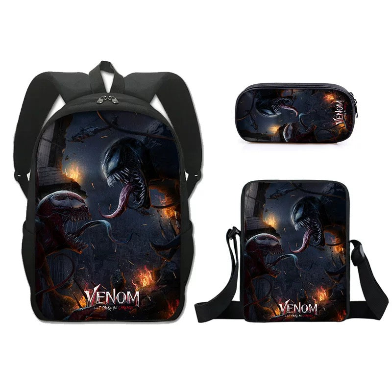 Venom 2 Schoolbag Backpack Lunch Bag Pencil Case Set Gift for Kids Students