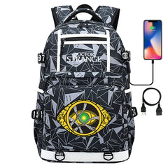 Doctor Strange Eye of Agamotto #3 USB Charging Backpack School NoteBook Laptop Travel Bags