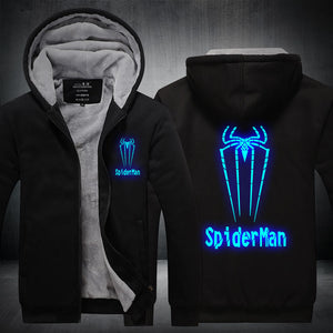 Spiderman Superhero Hoodie Jacket Autumn Winter Unisex Zipper Sweatershirt Warm Coat