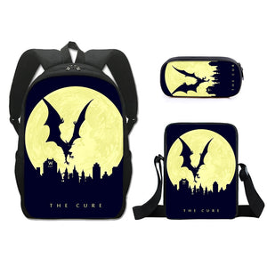 The Dark Knight Batman Schoolbag Backpack Lunch Bag Pencil Case Set Gift for Kids Students