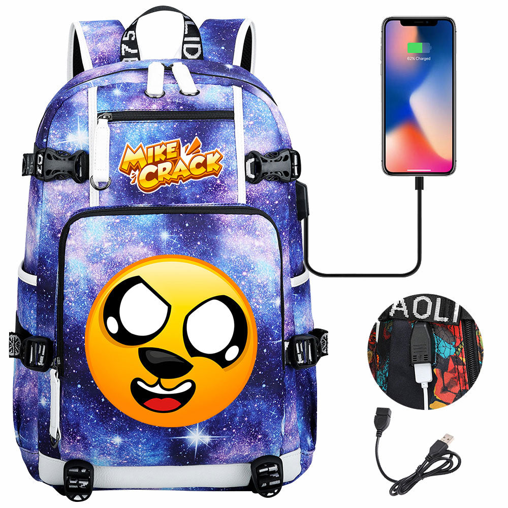 Mikecrack USB Charging Backpack School NoteBook Laptop Travel Bags