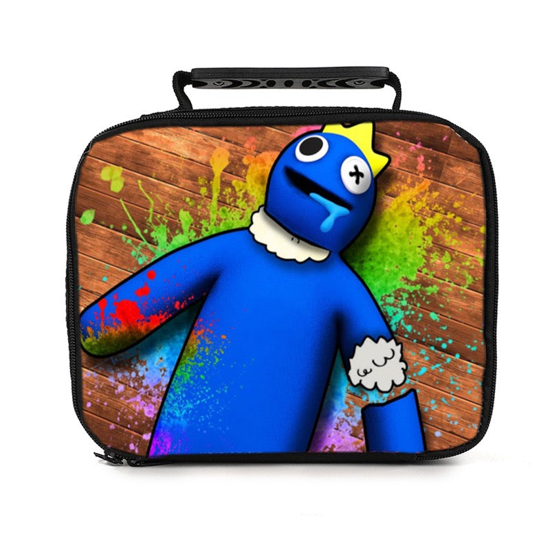 Rainbow Friends PU Leather Portable Lunch Box School Tote Storage Picnic Bag