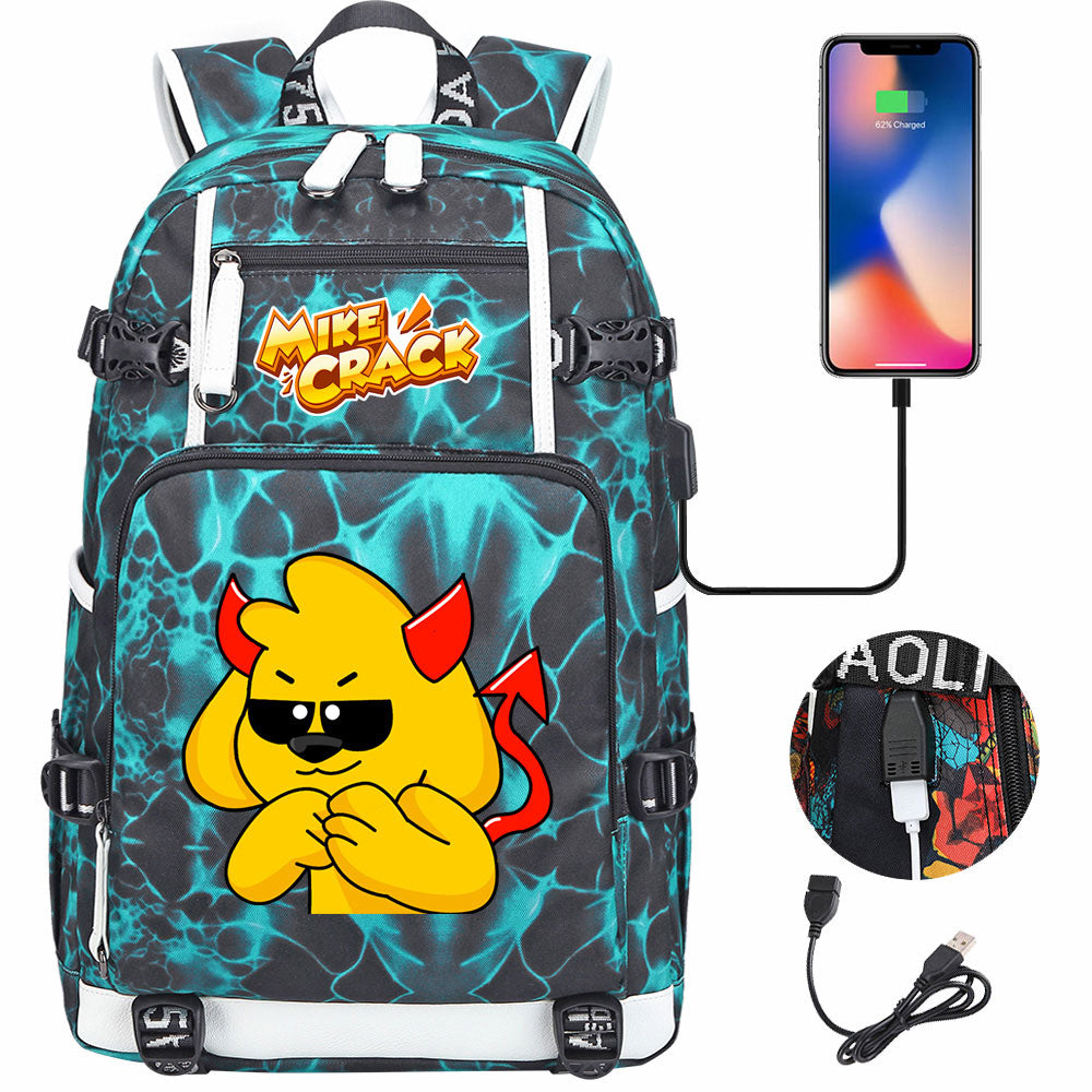 Mikecrack USB Charging Backpack School NoteBook Laptop Travel Bags