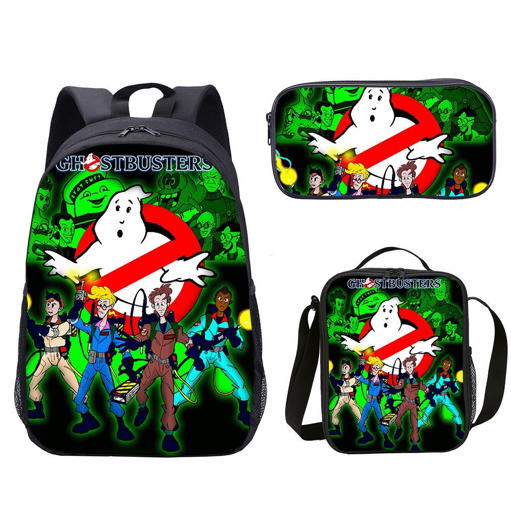 Ghostbusters Schoolbag Backpack Lunch Bag Pencil Case Set Gift for Kids Students