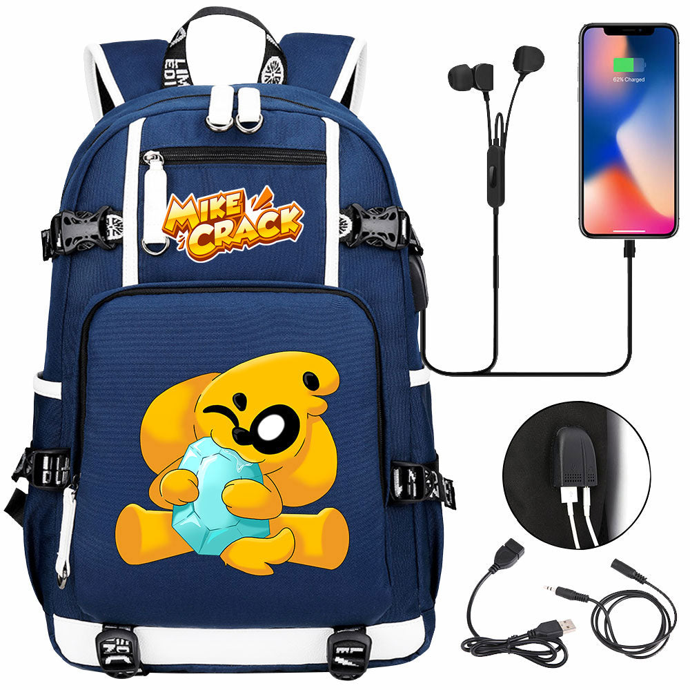 Mikecrack USB Charging Backpack School NoteBook Laptop Travel Bags