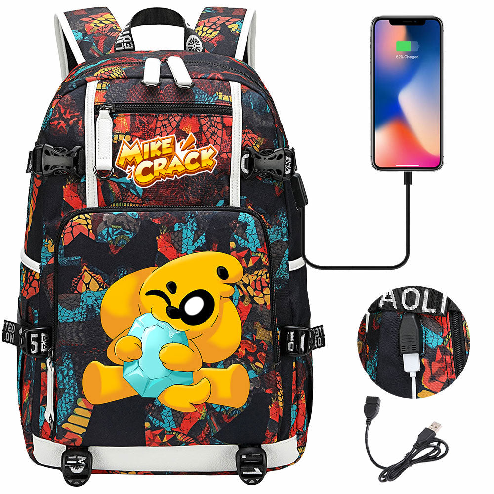 Mikecrack USB Charging Backpack School NoteBook Laptop Travel Bags