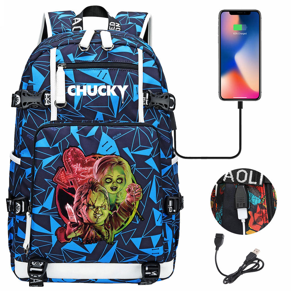 Child's Play USB Charging Backpack School NoteBook Laptop Travel Bags