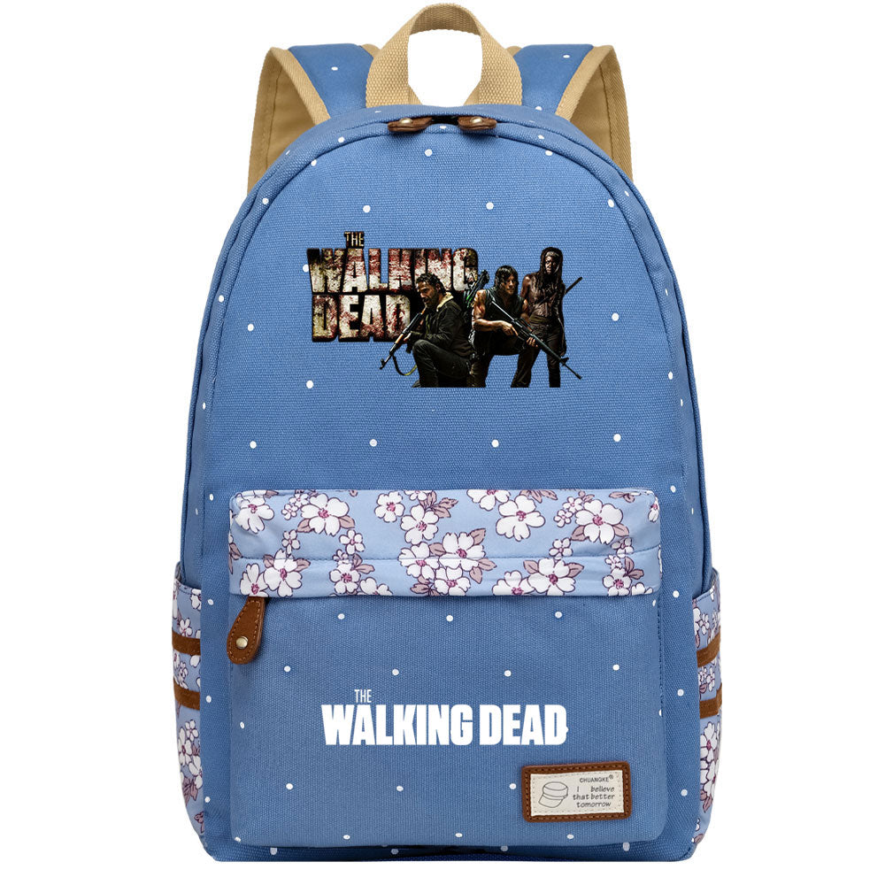 The Walking Dead Canvas Travel Backpack School Bag For Girl Kids Boy