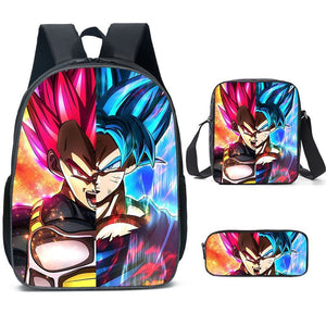 Dragon Ball Son Goku Schoolbag Backpack Lunch Bag Pencil Case Set Gift for Kids Students